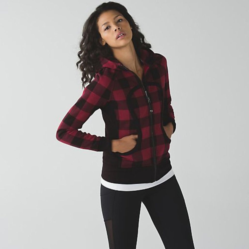RARE EUC Lululemon Scuba Hoodie II in Buffalo Plaid Mini Camp Check size 6 - Picture 13 of 14